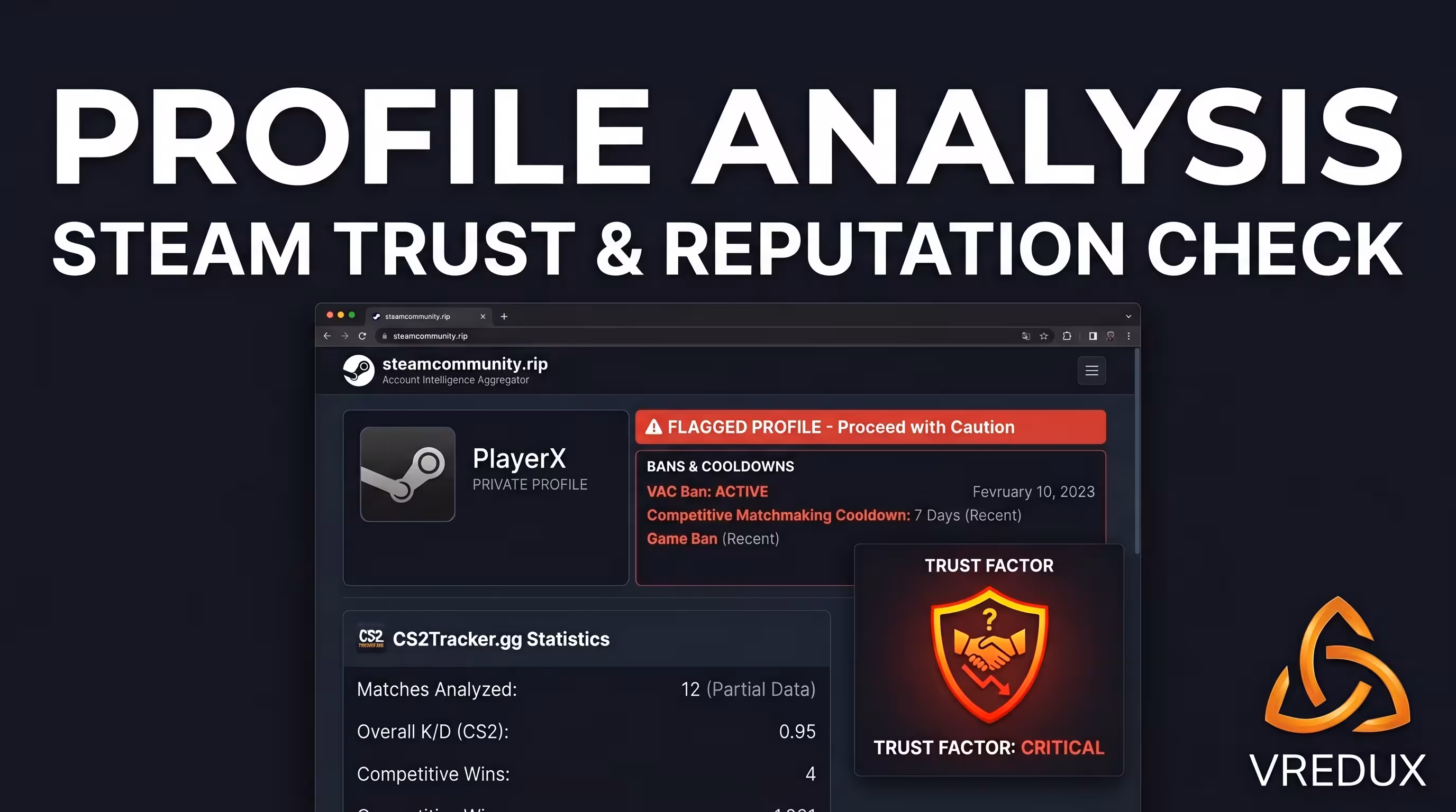 Checking Steam profile via aggregator site