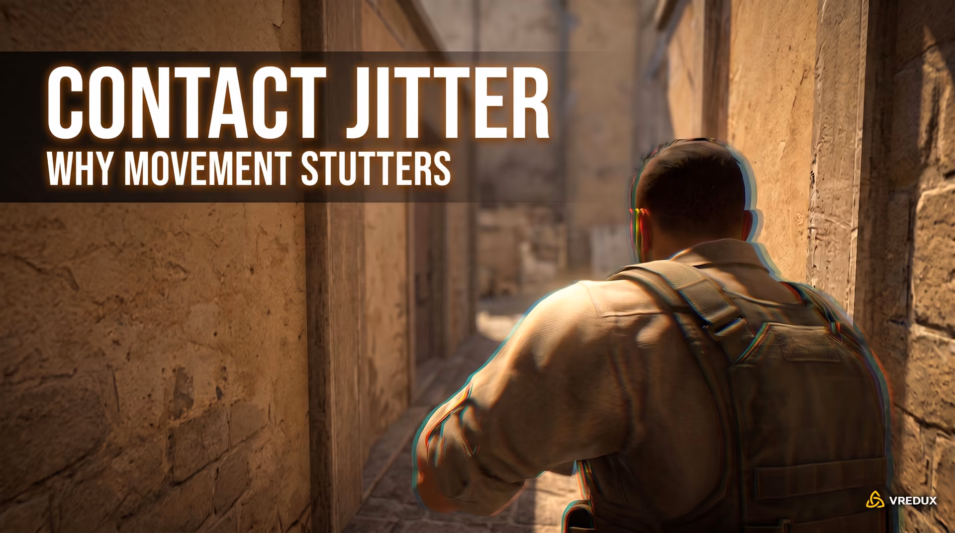 Moment of two players bumping into each other at spawn in CS2 causing camera jitter