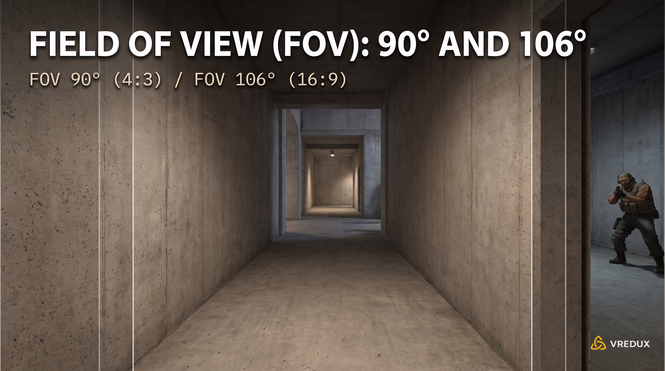Field of View comparison showing 90 vs 106 FOV in CS2
