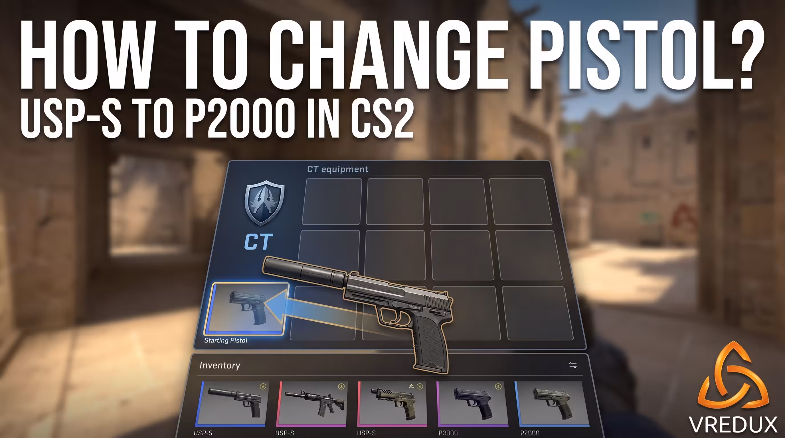 Loadout tab for selecting the starting pistol in CS2