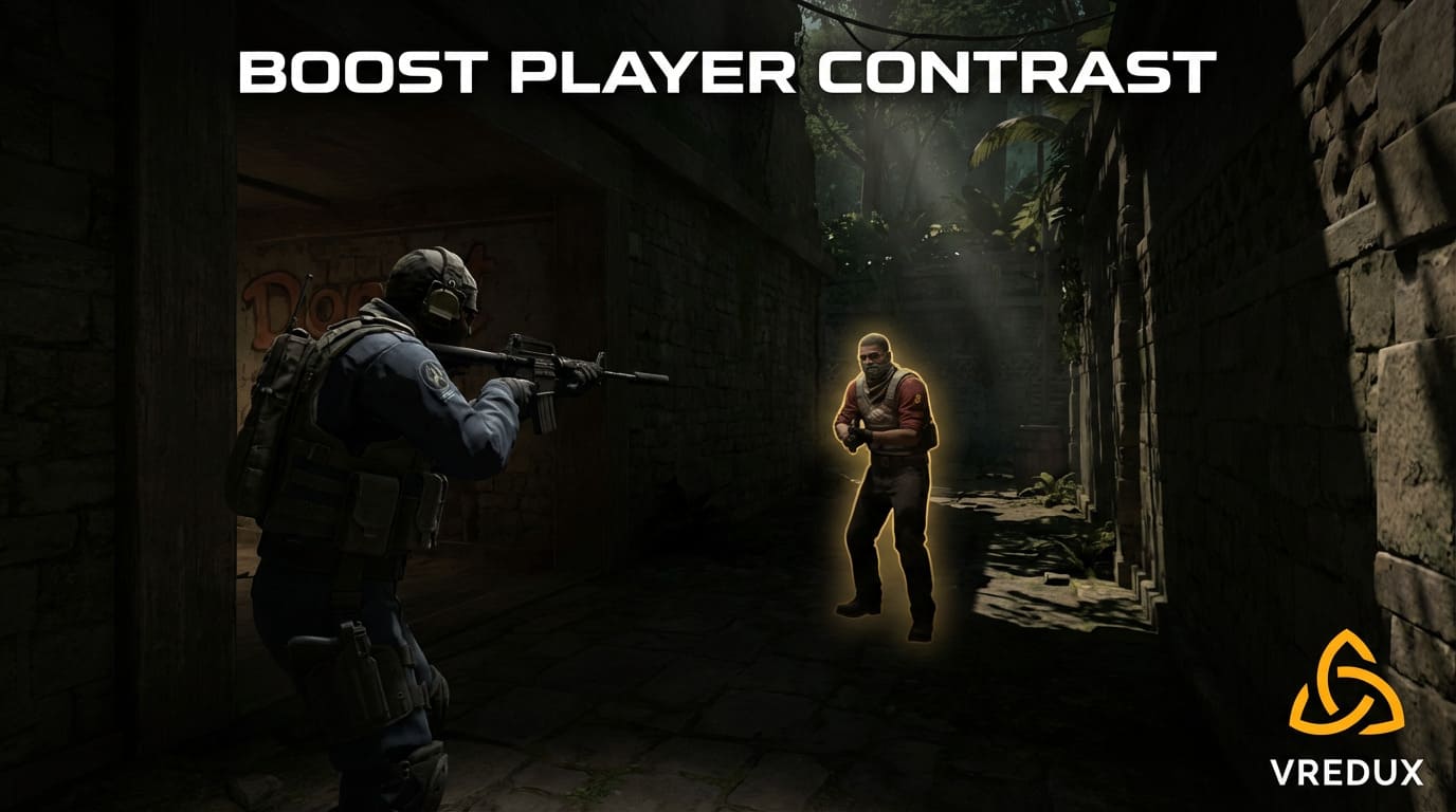 CS2 (CS:GO) boost player contrast command graphics | VREDUX.COM
