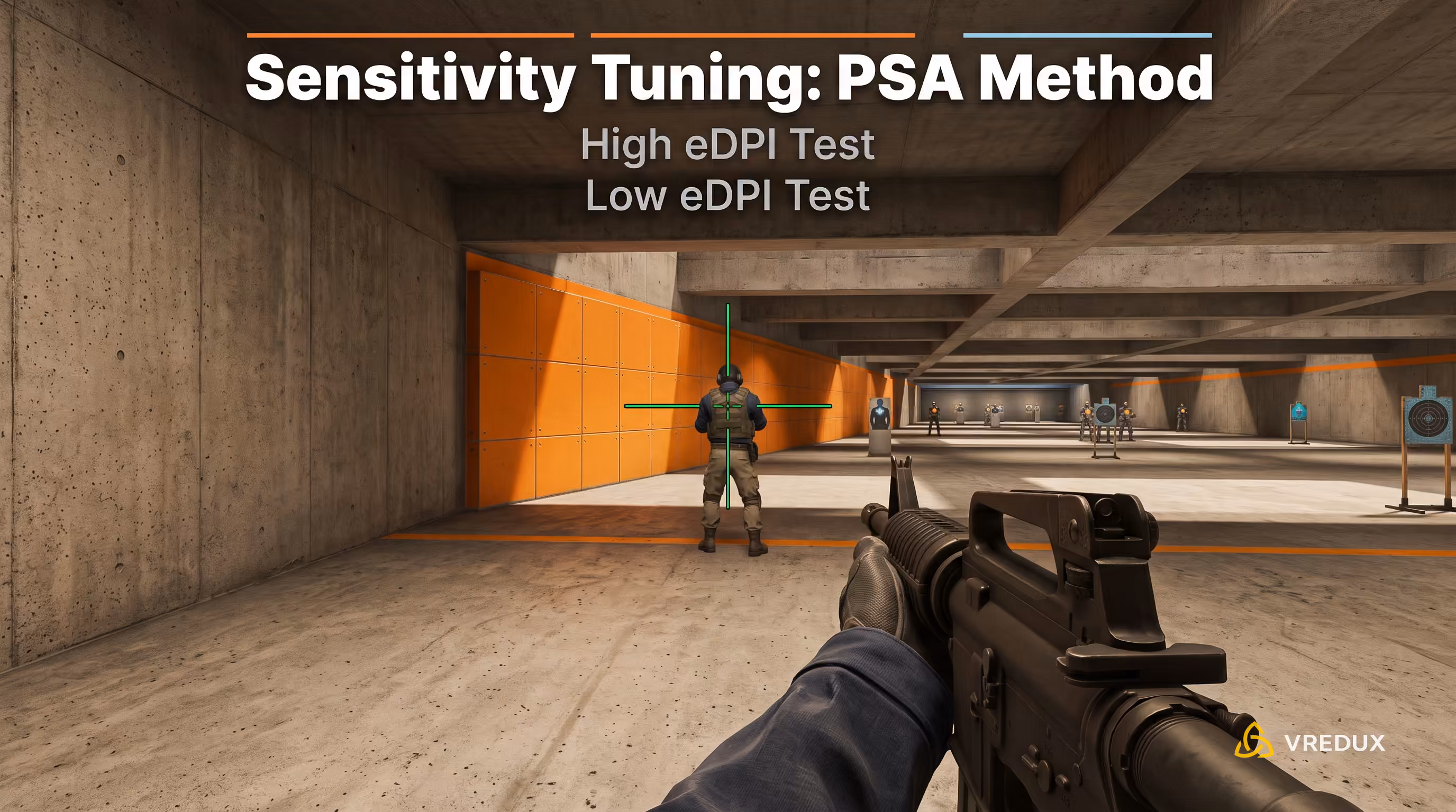 Finding ideal CS2 mouse sensitivity using the PSA method on Aim Botz