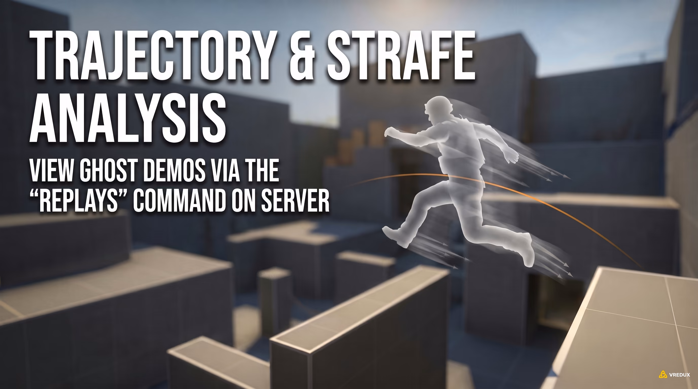 Analyzing jump trajectory via replays command on a CS2 community server