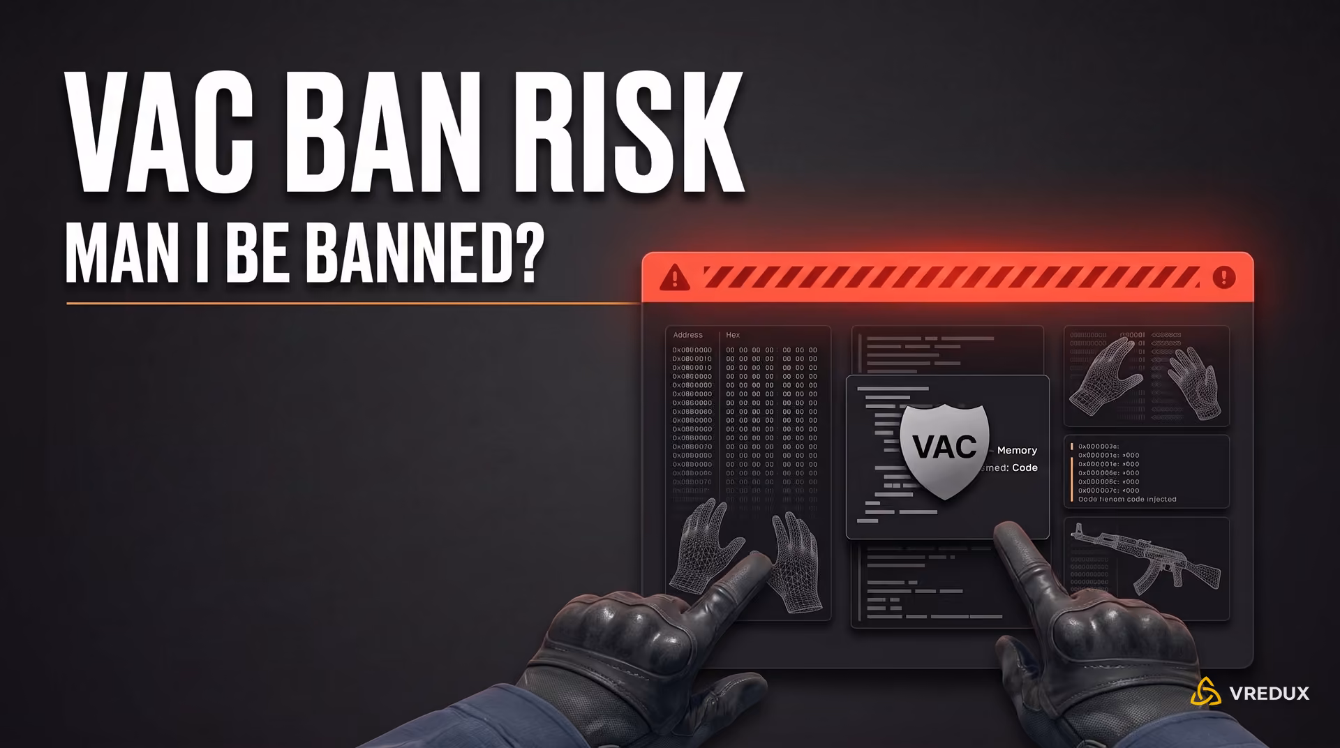 Official Valve Anti-Cheat account ban notification in Counter-Strike 2