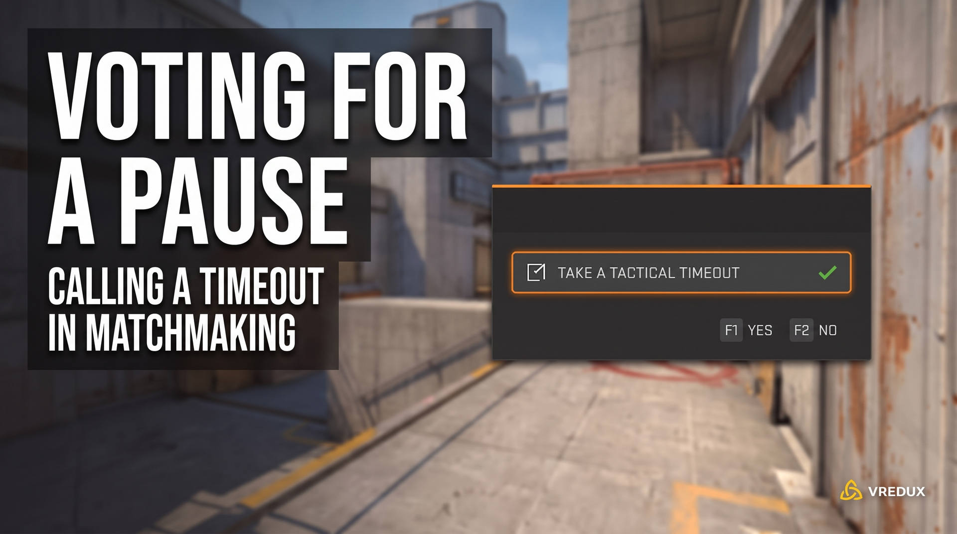 Counter-Strike 2 in-game pause vote menu interface in competitive matchmaking
